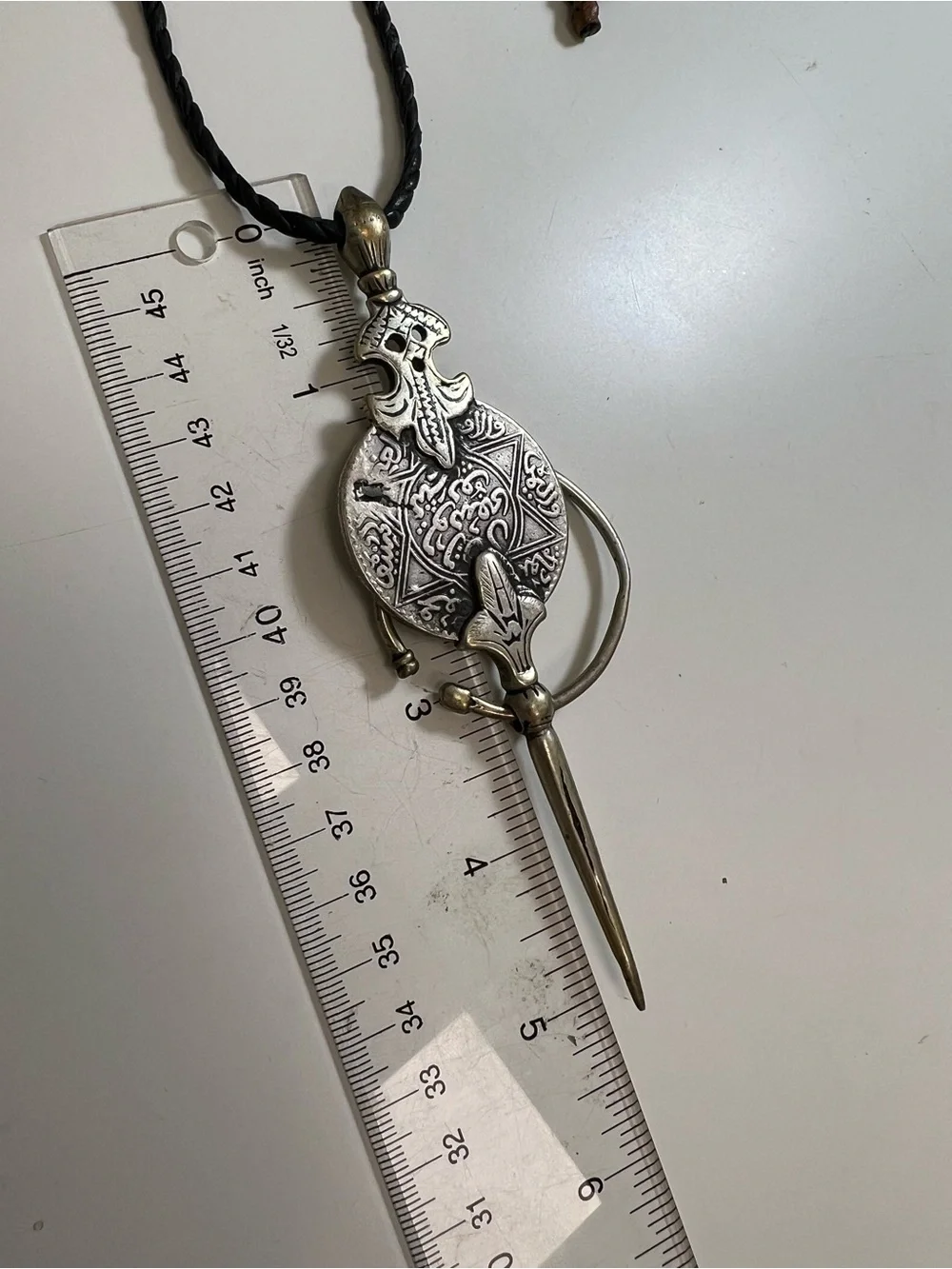 Antique Moroccan Berber coin fibula (tizerzai or khlel), a traditional cloak pin